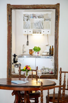 Wohnzimmer Appartement in der Salzburger Altstadt- Getreidegasse